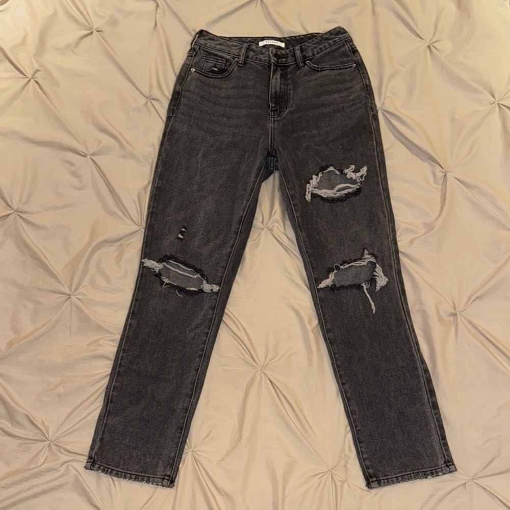 Distressed Black Women's Jeans Pacsun